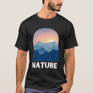 T-shirt Nature Lever du soleil du matin sur les montagnes