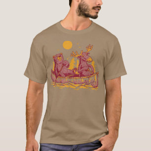 T-shirt Nature Moose Forest Bear Canot