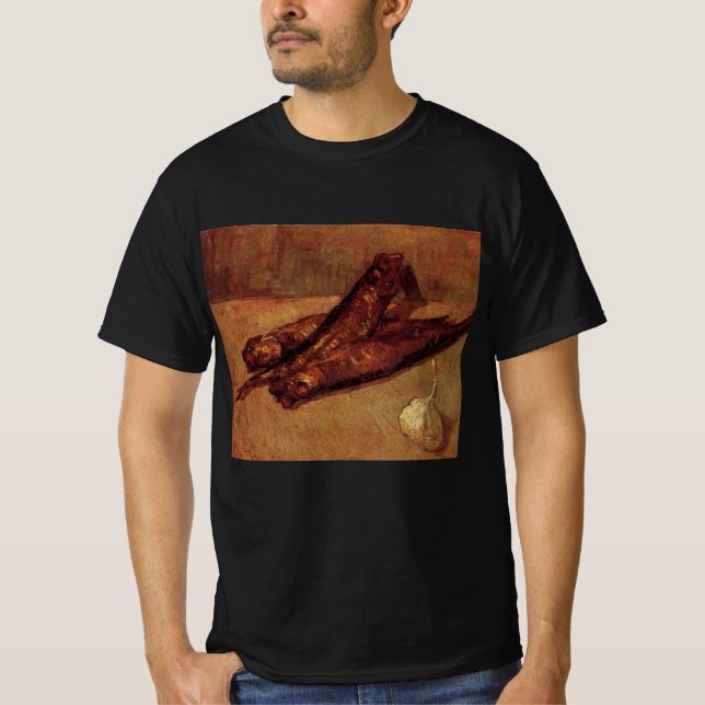 T-shirt Nature morte Bloaters et ail par Vincent van Gogh (Devant)