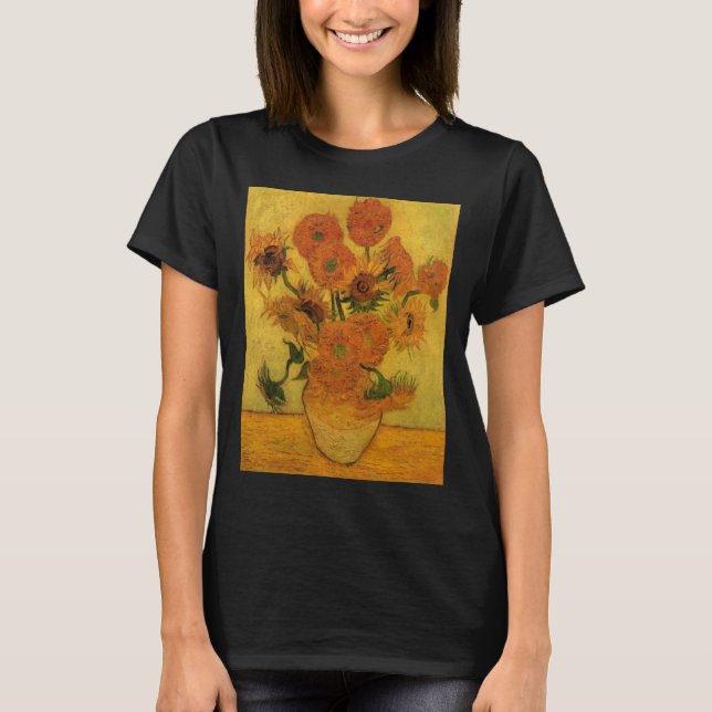 T-shirt Nature morte de Vincent van Gogh Vase avec 15 tour (Devant)