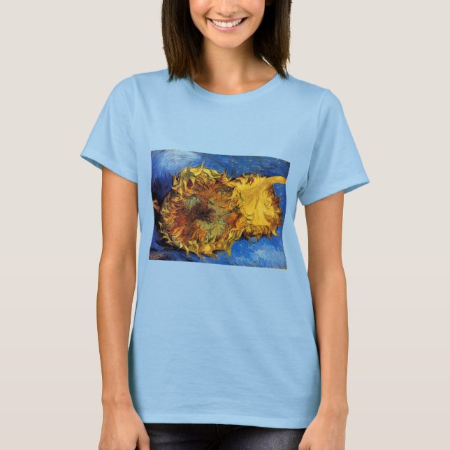 T-shirt Nature morte Deux Tournesols coupés par Vincent va (Devant)