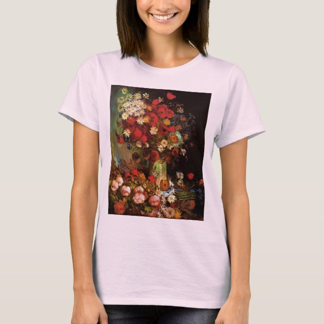 T-shirt Nature morte Fleurs dans un vase de Vincent van Go (Devant)