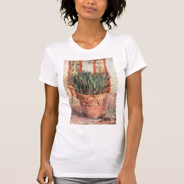 T-shirt Nature morte Pot de fleurs avec ciboulette par Vin (Devant)