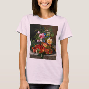 T-shirt Nature morte Roses et Fraises par Otto Ottesen
