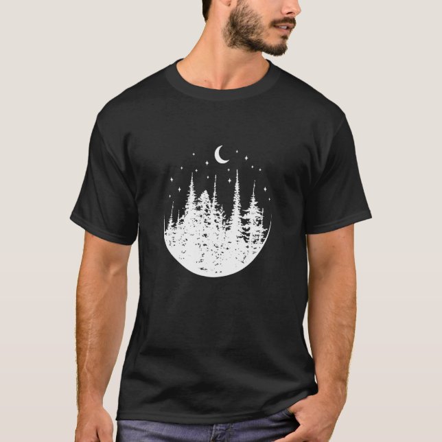 T-shirt Nature Paysage Bois De Nuit (Devant)