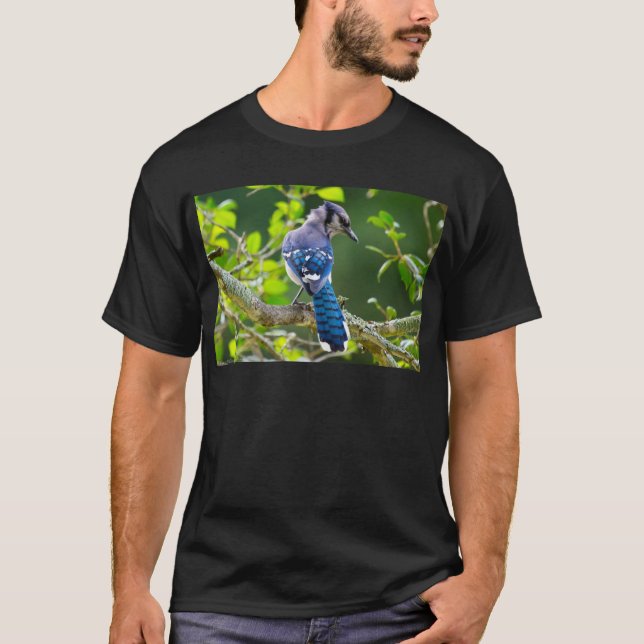 T-shirt Nature Photographie Shy Blue Jay Vêtements Cadeaux (Devant)