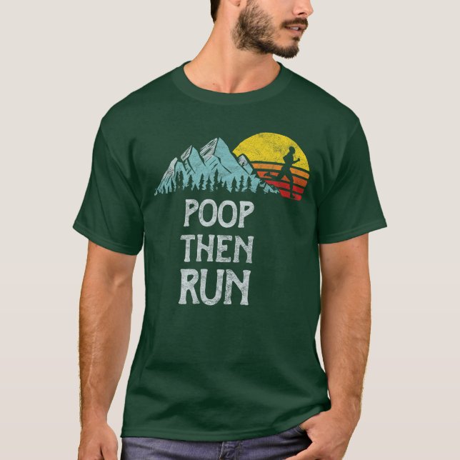 T-shirt Nature Rush Outr Sportshreads Poophen Run Funnyrai (Devant)