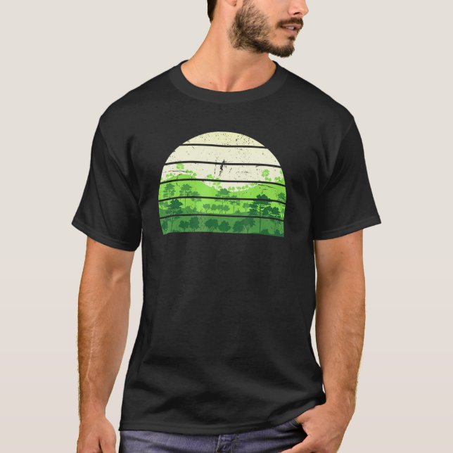 T-shirt Nature sauvage Arbres Faune Forêt Rétro (Devant)