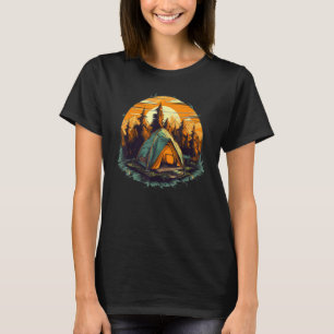 T-shirt Nature sauvage et survie Camping avec tente pour s