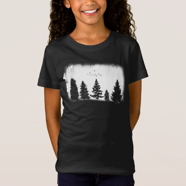 T-Shirt Nature sauvage minimaliste rétro (Devant)