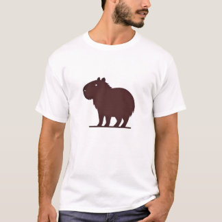 T-shirt nature Silhouette minimaliste Capybara mig