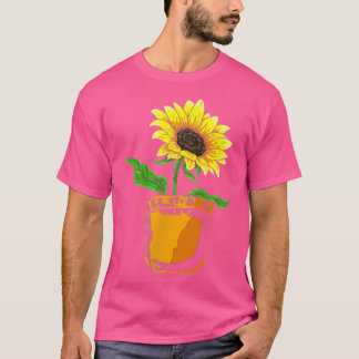 T-shirt Nature Sunflower Sunshine Fleur Cute Pocket Sunfum