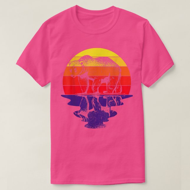 T-shirt Nature Sunset Bear  (Design devant)
