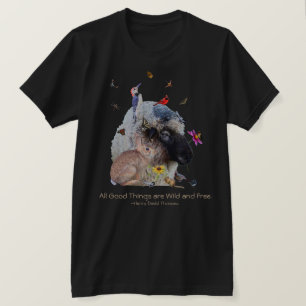 T-shirt Nature Wildlife with Thoreau cite :