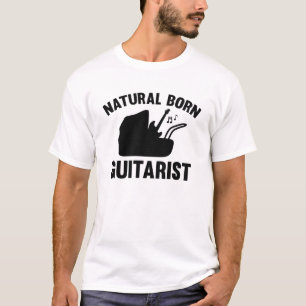 T-shirt Naturel Born Guitariste
