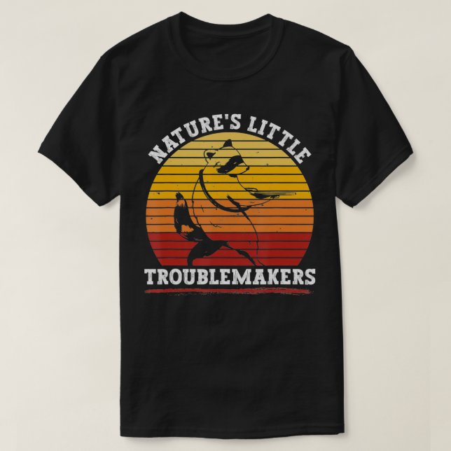 T-shirt Natures Petits Troublemakers Funny Raccoon (Design devant)