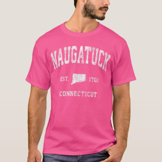 T-shirt Naugatuck Connecticut CT Sport Athlétique Vintage
