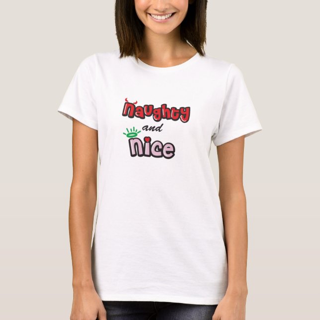 T-shirt Naughty et Nice Débardeur (Devant)