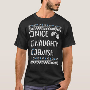 T-shirt Naughty Jewish Ugly Hanukkah Sweater Chanukah