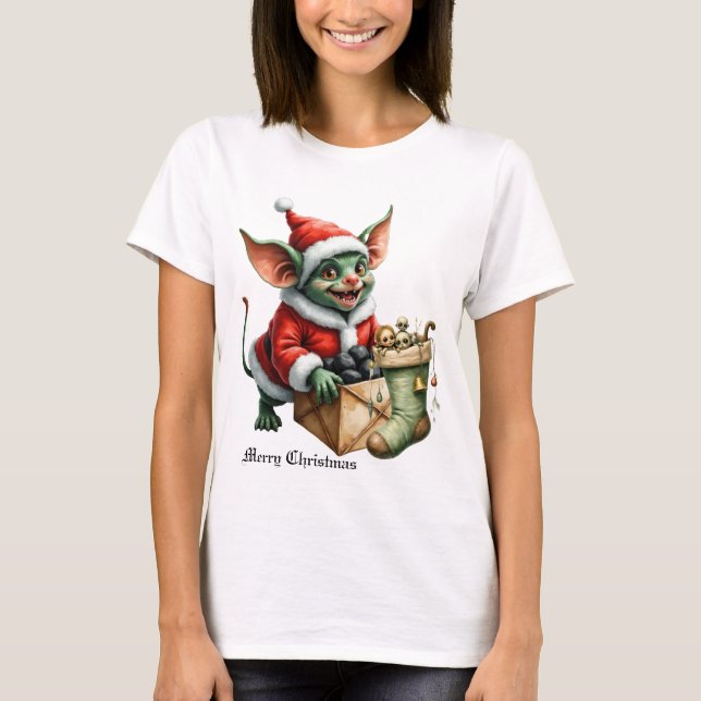 T-shirt Naughty List Delivery: The Goblin Clause Chronicle (Devant)