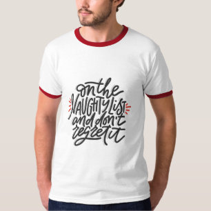 T-shirt NAUGHTY LIST/ HO Hommes Fêtes de Noël