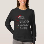 T-shirt Naughty Maintenance Mechanic Christmas Santa<br><div class="desc">T-shirt de Nice Naughty Maintenance Mechanic Christmas Santa Claus. Parfait pour papa,  maman,  papa,  men,  women,  friend et family members on Thanksgiving Day,  Christmas Day,  Mothers Day,  Fathers Day,  4th of July,  1776 Independent Day,  Vétérans Day,  Halloween Day,  Patrick's Day</div>