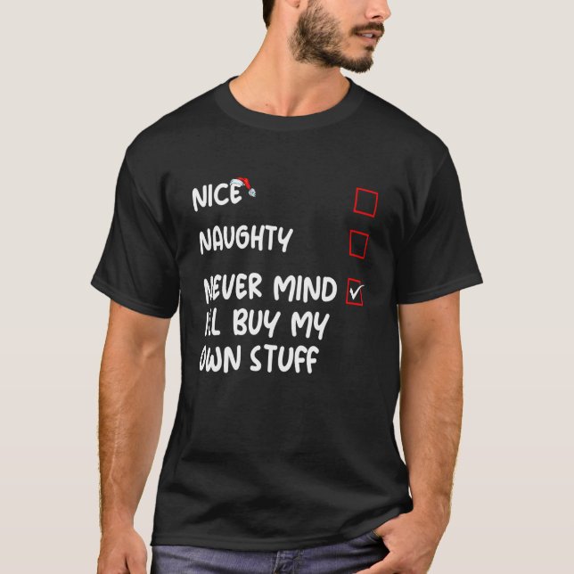 T-shirt Naughty Never Mind (Devant)