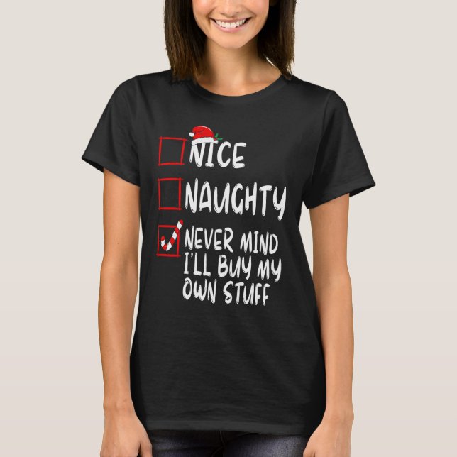 T-shirt Naughty Never Mind (Devant)