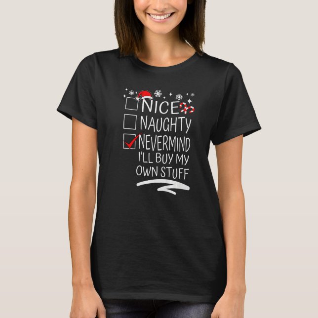 T-shirt Naughty Never Mind (Devant)