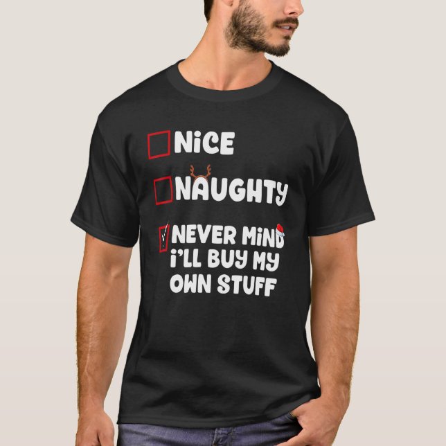 T-shirt Naughty Never Mind (Devant)