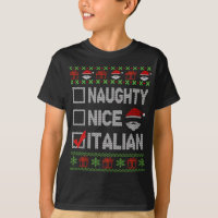Naughty Nice Italien Xmas Père Noël laide Sweater 