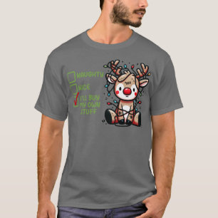 T-shirt Naughty nice J'achète mes propres affaires