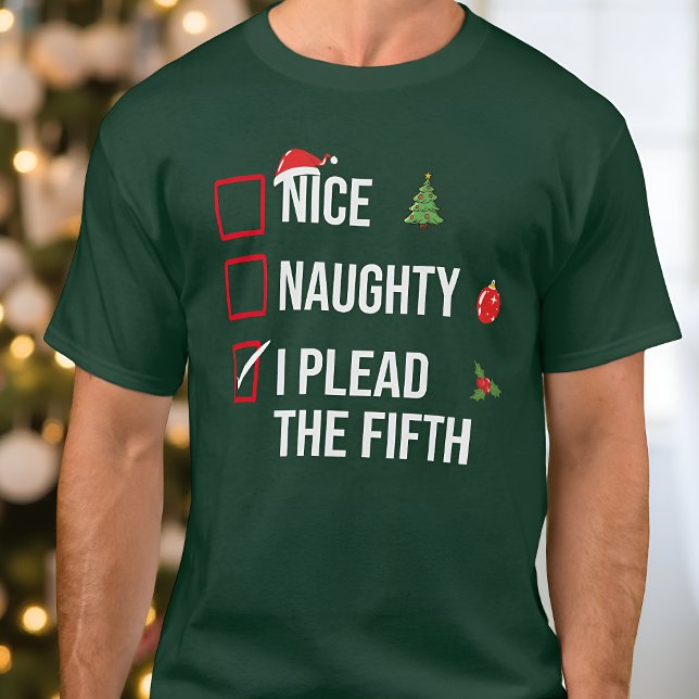 T-shirt Naughty Nice J'Ai Mené Le Cinquième Noël Drôle (Créateur téléchargé)