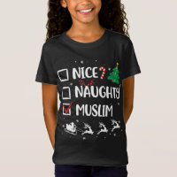 Naughty Nice Musulman Noël Funny Santa Hat -Xma