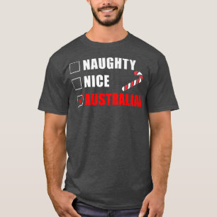 T-shirt Naughty Nice Sucre de canne australien Noël Père N