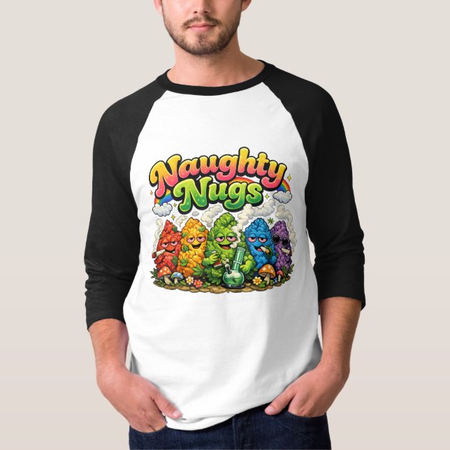 T-shirt Naughty Nugs Ragland (Devant)