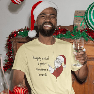 T-shirt Naughty ou gentil ? Je préfère "quelque part entre