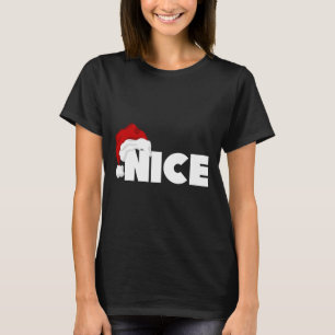 T-shirt Naughty Ou Nice Correspondant Noël Drôle Père Noël