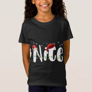 T-Shirt Naughty ou Nice Matching Christmas lights Couples