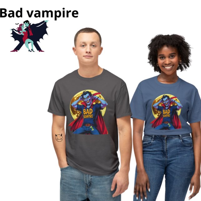 T-shirt Naughty vampire, Funny Vampire Guy Tee  (Créateur téléchargé)