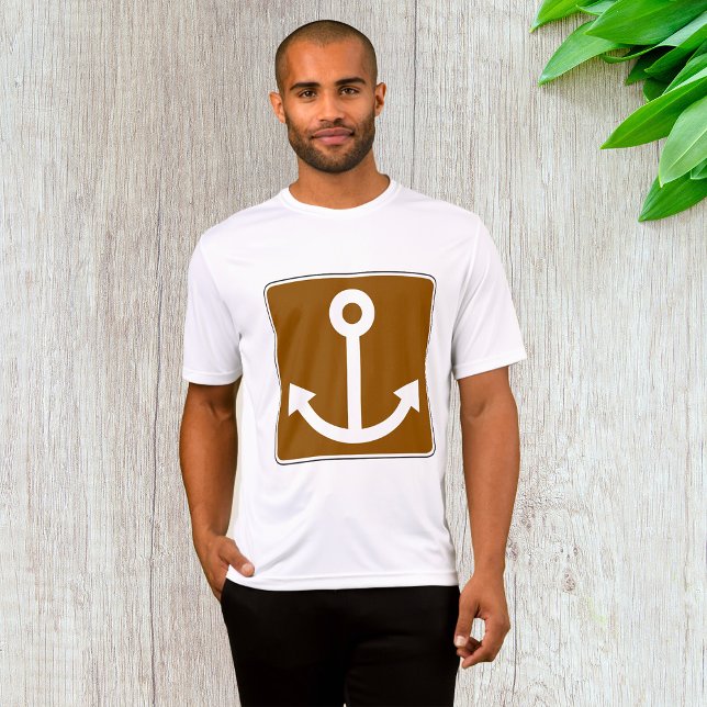 T-shirt Nautical Anchor Symbol Brown Marina Sign (Créateur téléchargé)