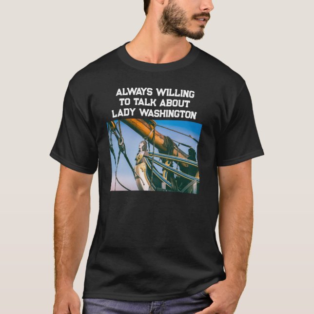 T-shirt  Nautical Tall Ship Feather Head Photography (Devant)