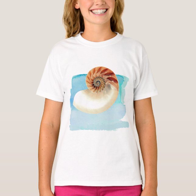 T-shirt Nautilus Coquillage et sable (Devant)
