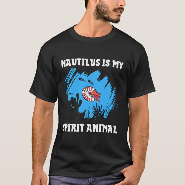 T-shirt Nautilus est mon esprit animal Nautilus Shell (Devant)