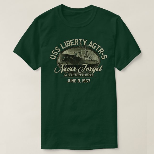 T-shirt Naval USS Liberty AGTR5 1967 (Design devant)