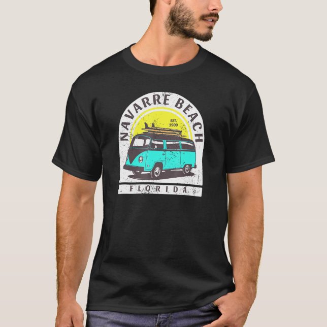 T-shirt Navarre Beach Surf Floride (Devant)