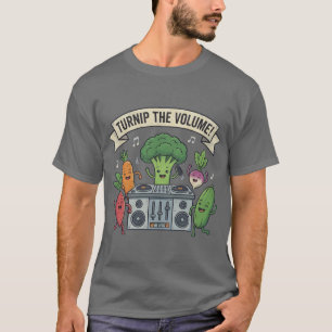 T-shirt Navet Le Volume Musique De Légume Drôle