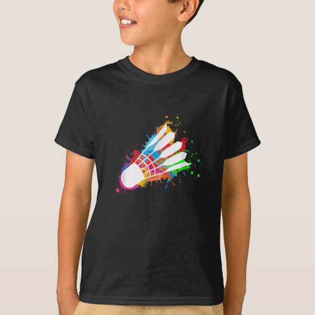 T-shirt Navette colorée Badminton (Devant)