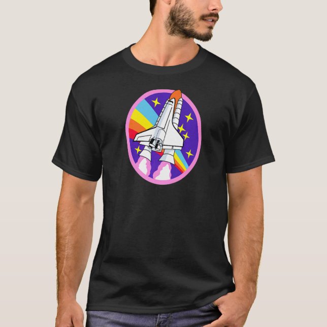 T-shirt Navette spatiale futurs astronautes robots de fusé (Devant)