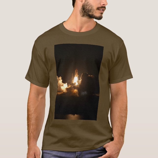T-shirt Navette spatiale Nuit Lancement de l'affiche T-shi (Devant)